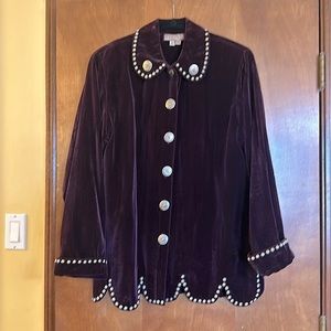 Double D Ranch Beautiful Deep Purple Concho Jacket- Size Medium